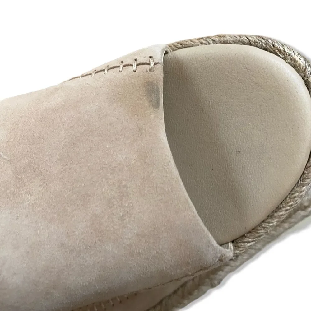 Free People Santorini Platform sandals wedges shoes slides suede Sz 10